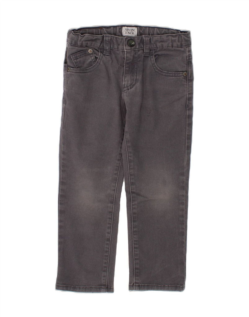 ARMANI JUNIOR Boys Straight Jeans 3-4 Years W20 L16 Grey Cotton Vintage Armani Junior and Second-Hand Armani Junior from Messina Hembry 