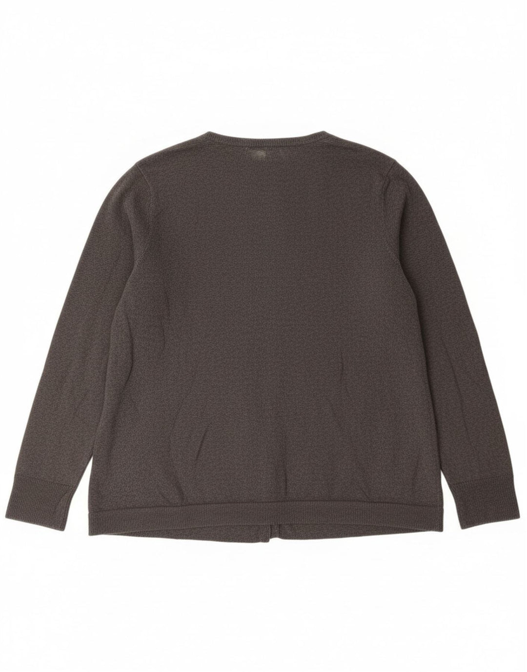 Eddie Bauer Suéter tipo cárdigan para mujer UK 20 2XL Algodón gris