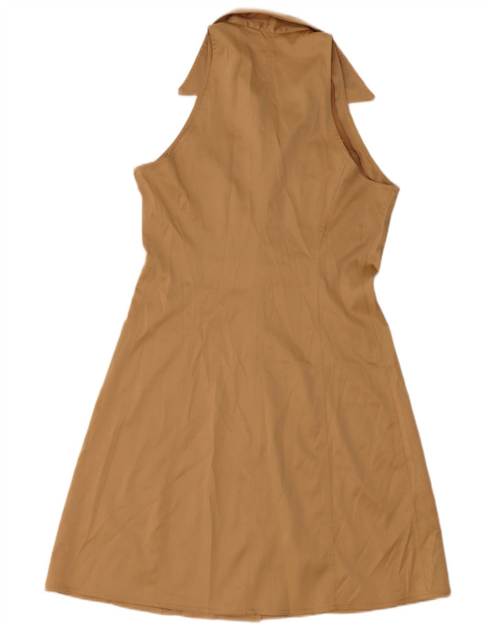 Rossodisera Vestido camisero sin mangas para mujer UK 42 Medium Beige