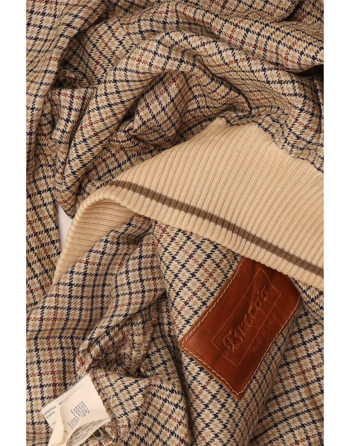 Chaqueta bomber para hombre Breco's IT 52 XL Algodón de pata de gallo marrón