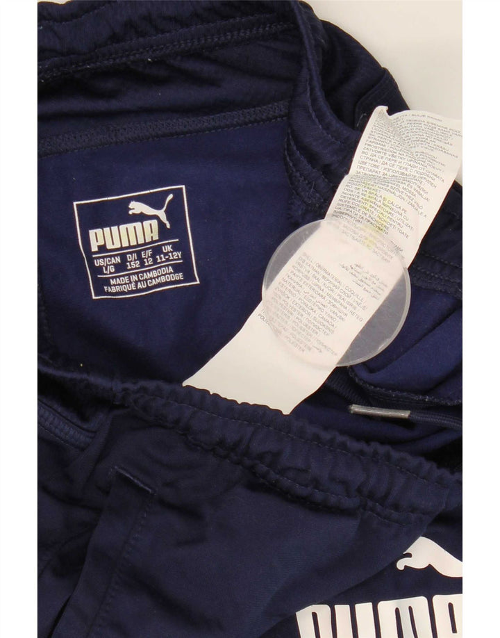 Puma Pantalón Chándal Gráfico Niño 11-12 Años Azul Marino Poliéster
