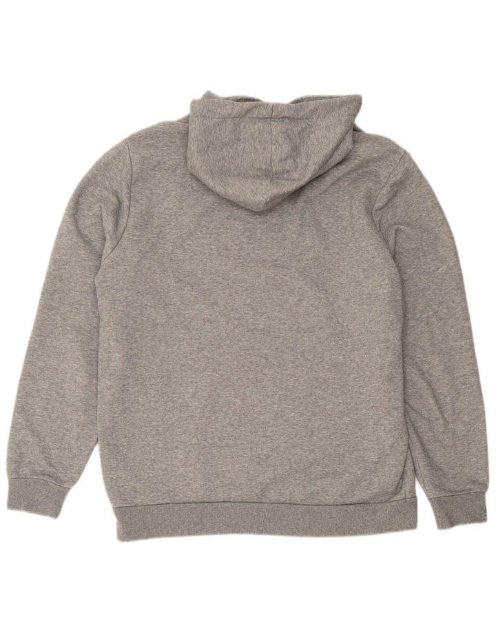 Puma Sudadera con capucha gráfica para hombre, talla grande, gris moteado
