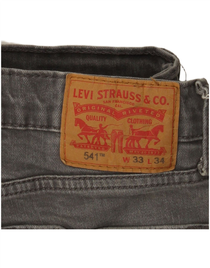 Vaqueros Levi's 541 Tapered para hombre W33 L31 Algodón gris