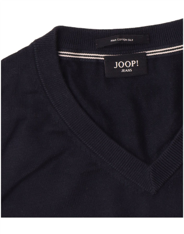 Joop Jersey con Cuello en V para Hombre Large Azul Marino Algodón