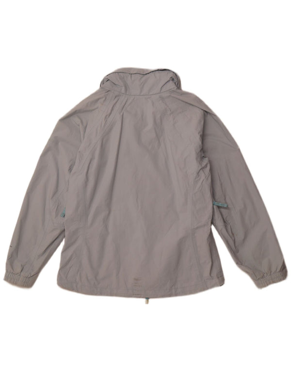 COLUMBIA Chaqueta cortavientos con capucha para mujer UK 44 Medium Blue Nylon Sports