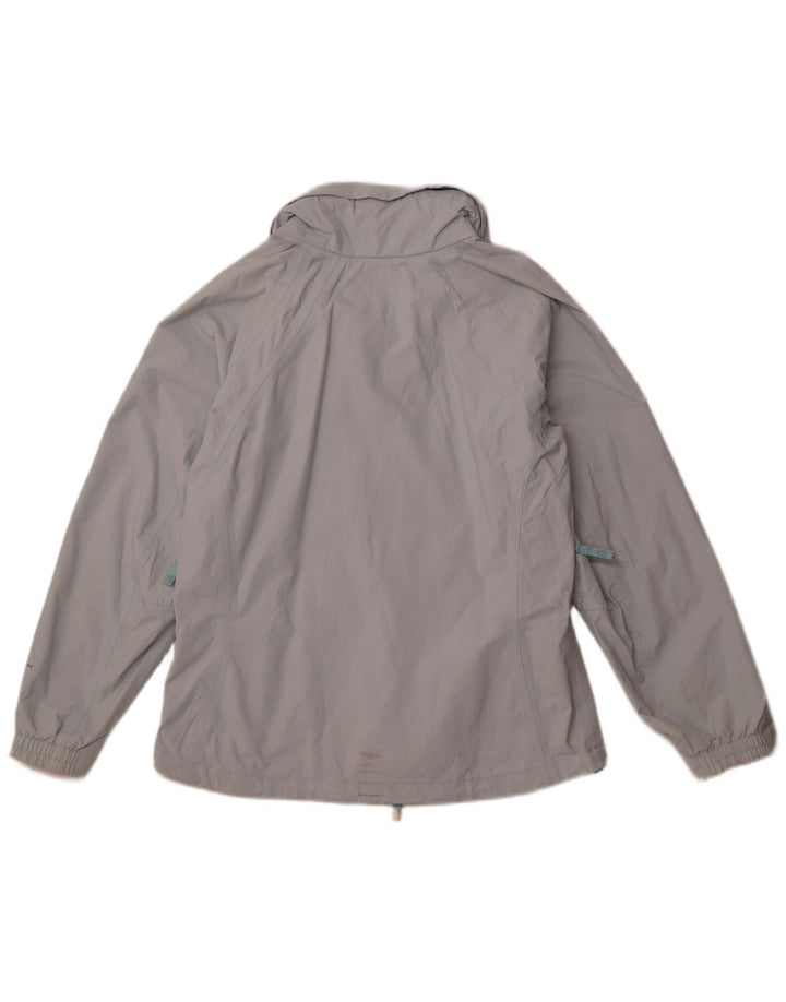 COLUMBIA Chaqueta cortavientos con capucha para mujer UK 44 Medium Blue Nylon Sports