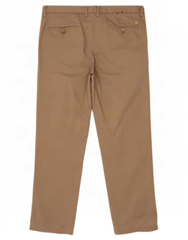 Hugo Boss Pantalones chinos rectos para hombre IT 52 XL W36 L30 Algodón caqui