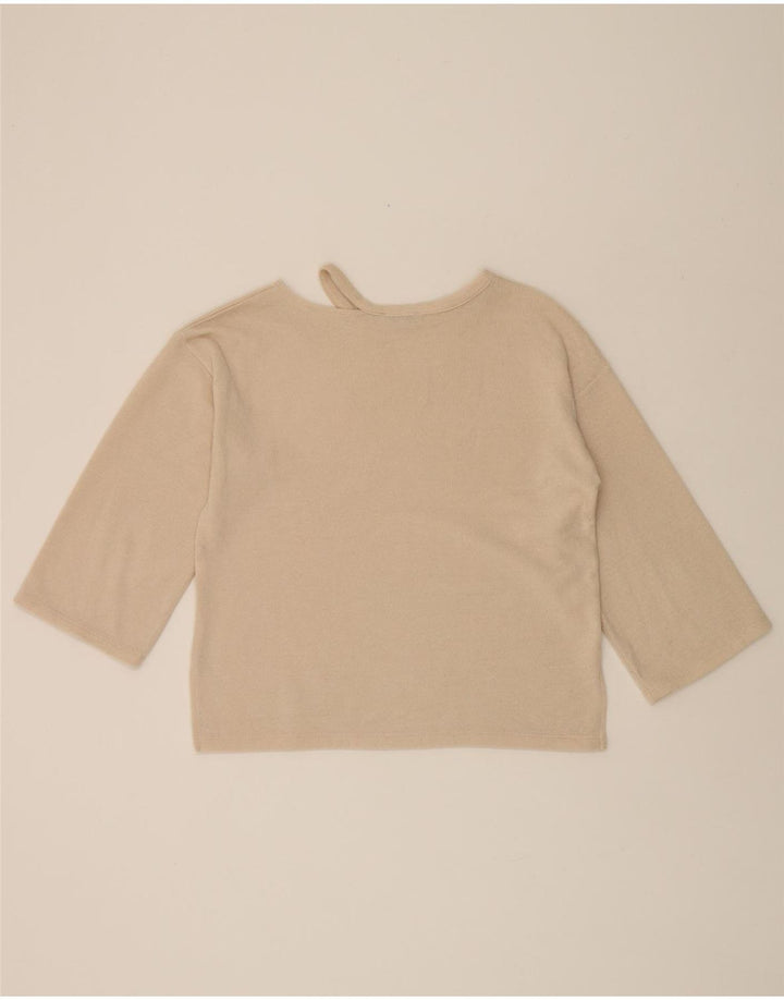 ZARA Womens Top 3/4 Sleeve UK 14 Medium Beige Vintage Zara and Second-Hand Zara from Messina Hembry 