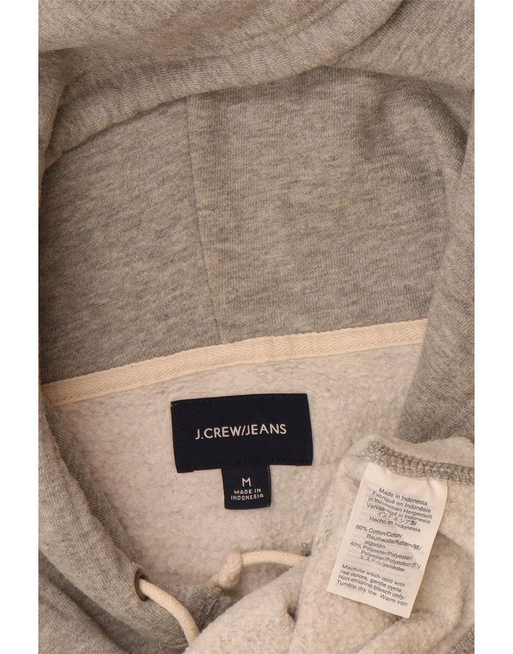 J. CREW Suéter con capucha y cremallera para hombre Algodón moteado gris medio