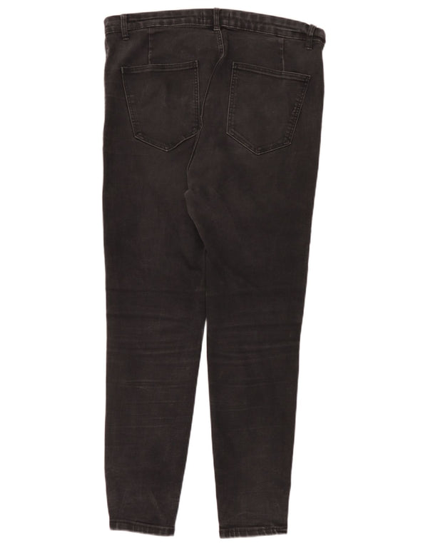 Zara Jeans Slim Mujer EU 46 2XL W36 L28 Algodón Negro