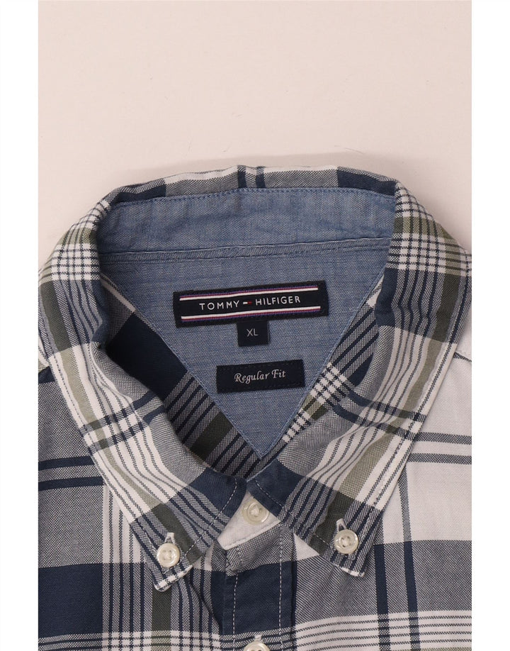 Camisa Tommy Hilfiger Hombre Regular Fit XL Azul Marino Cuadros