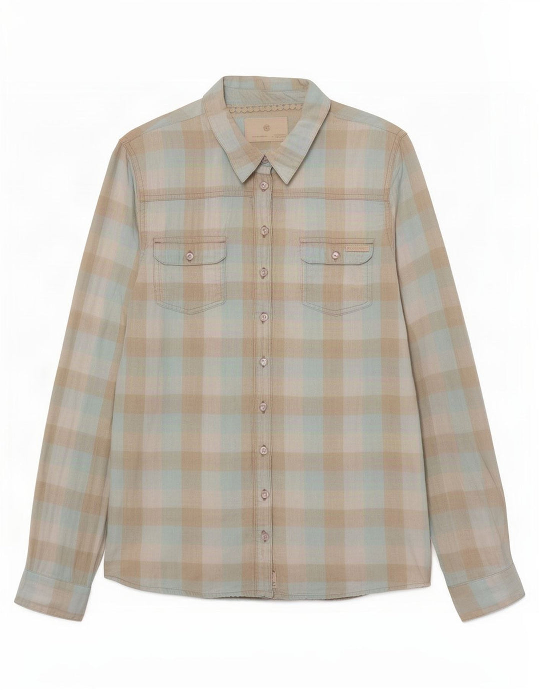 Weird Fish Camisa para mujer UK 46 Large Multicolor Check Cotton