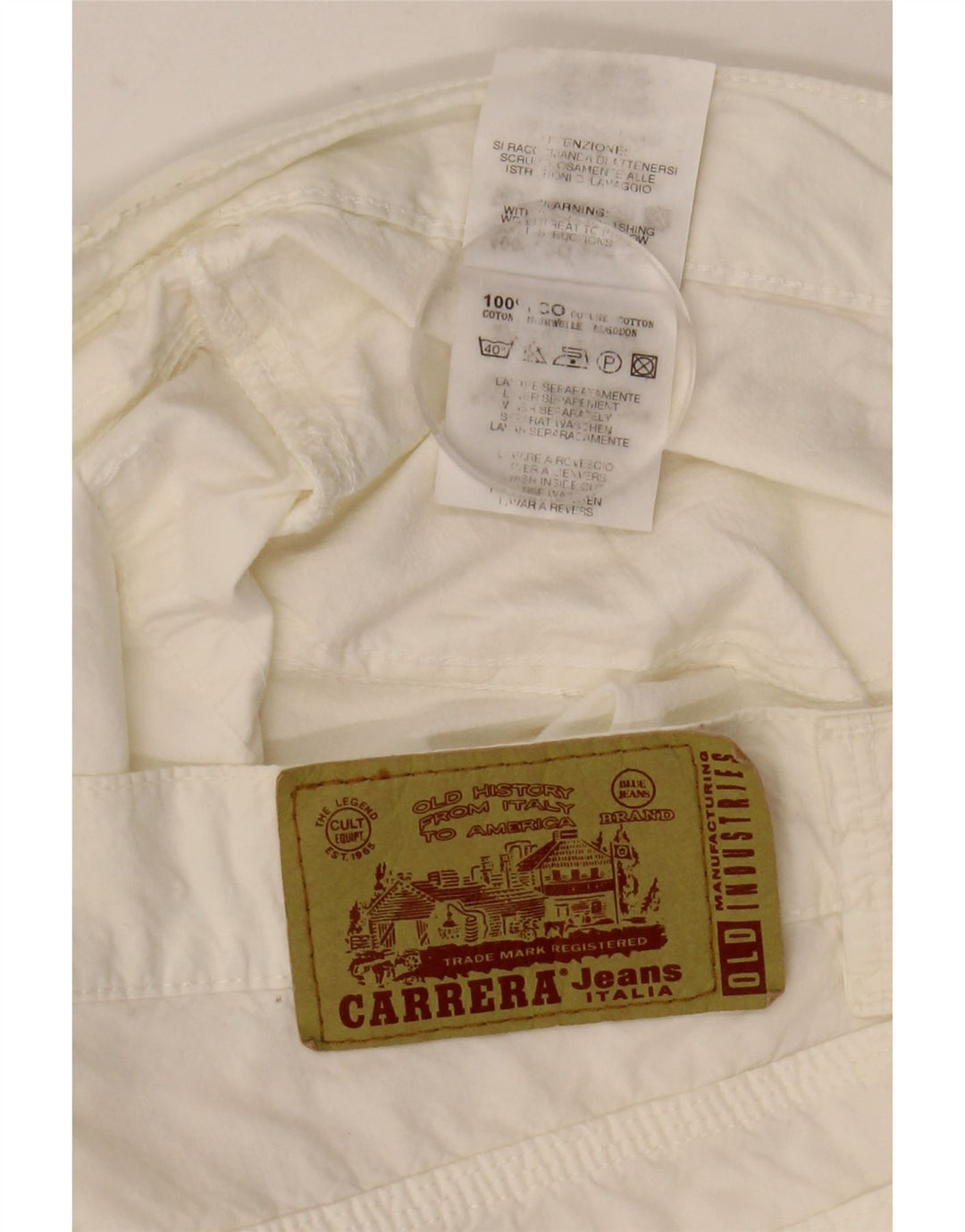 Carrera Mens 700 Regular Fit Casual Pantalones Talla 33 Algodón Blanco