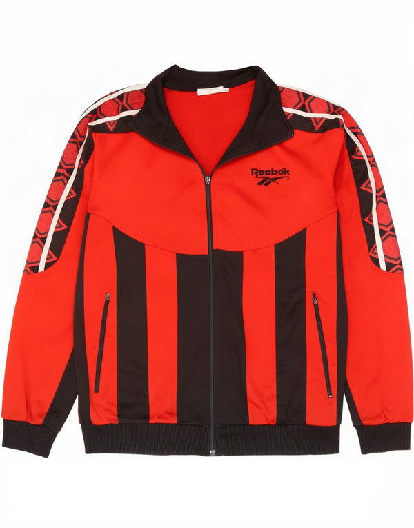 Reebok - Chaqueta de chándal con gráfico para hombre, color rojo, talla grande