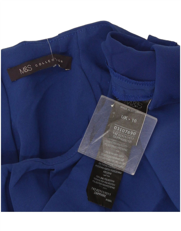 Marks & Spencer Vestido recto para mujer UK 10 Pequeño Poliéster azul