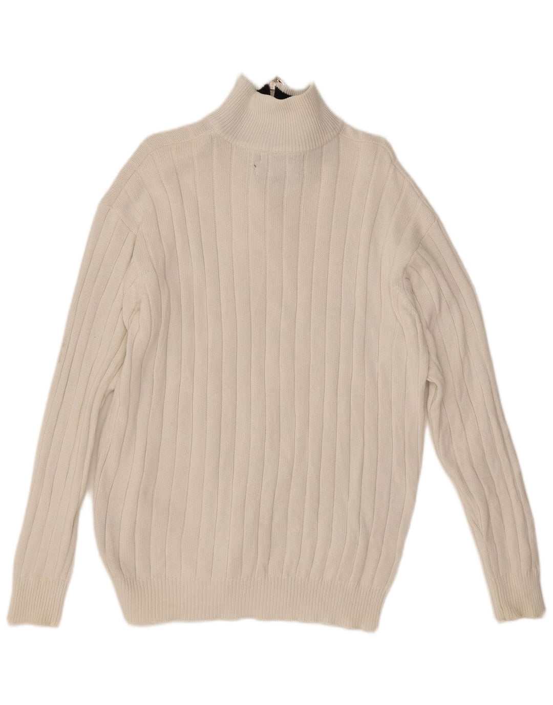 Tommy Hilfiger Jersey con cuello y cremallera para hombre, talla grande, algodón blanco