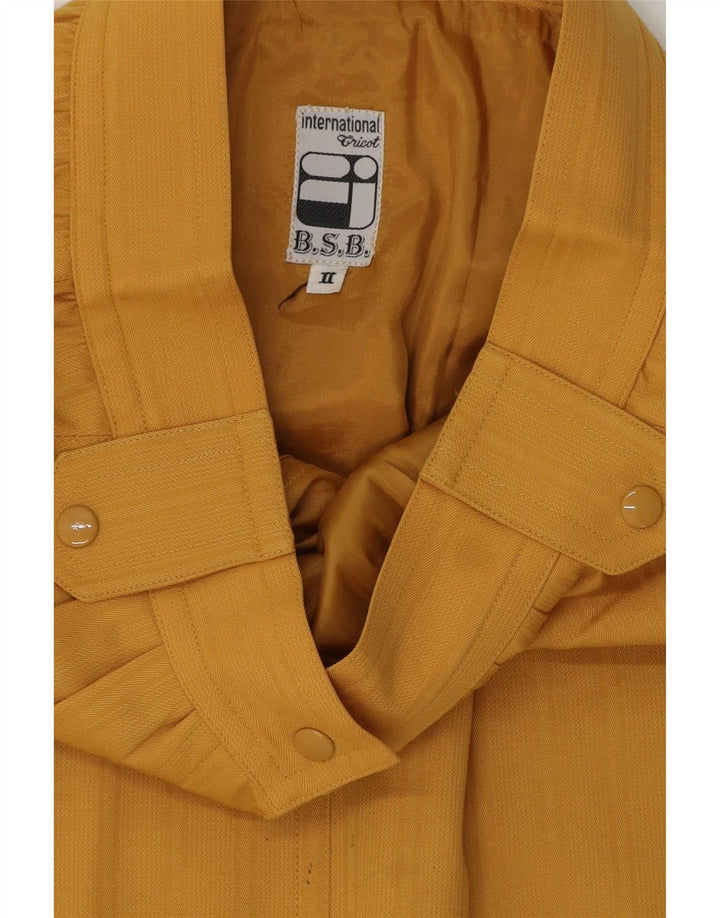 Vintage mujer A-Line falda pequeña W26 amarillo