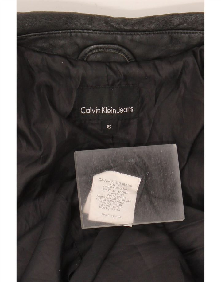 Calvin Klein Jeans Chaqueta tipo blazer con 1 botón para mujer UK 10 Small Black