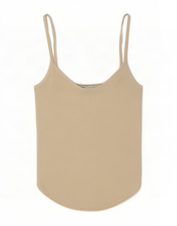 Zara Mujer Cami Top UK 8 Small Off White