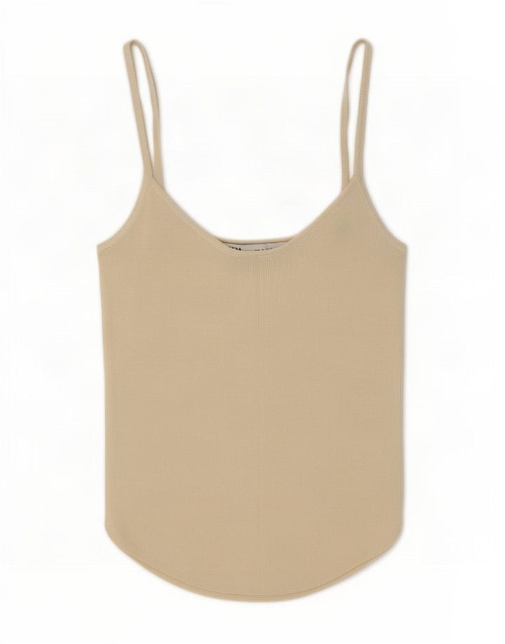 Zara Mujer Cami Top UK 8 Small Off White