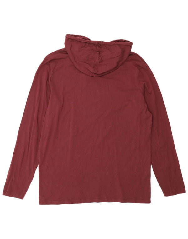 Jack & Jones Mens con capucha gráfico top manga larga 2XL Borgoña