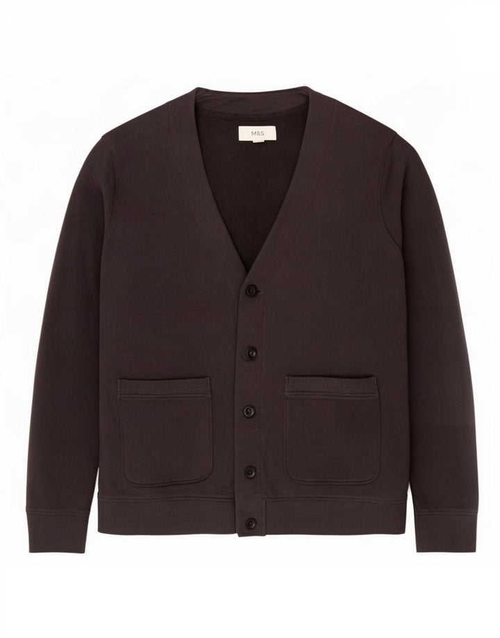 Marks & Spencer - Chaqueta de chándal para hombre, talla grande, algodón azul marino