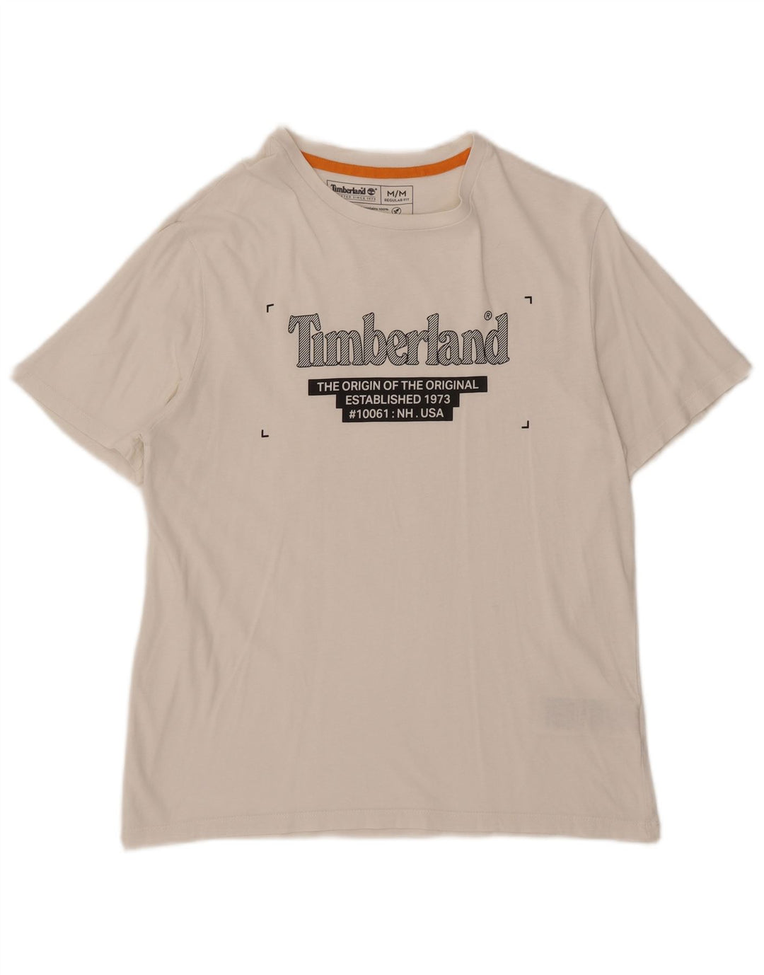 Timberland Camiseta gráfica para hombre Top Medium White Cotton