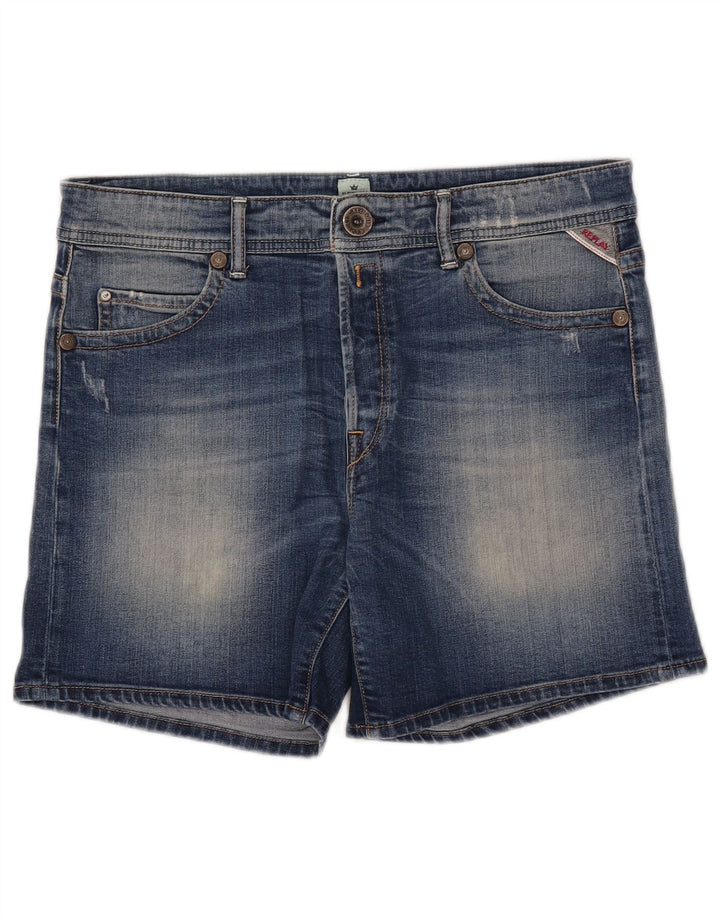 Shorts Vaqueros Mujer Replay W28 Algodón Azul Medio