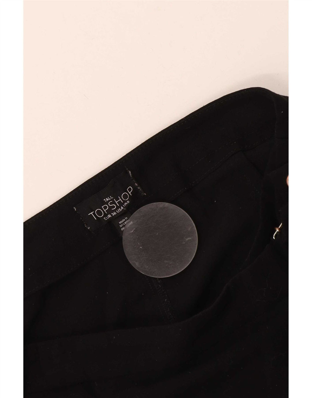 Topshop Falda cruzada para mujer UK 8 Small W28 Poliéster negro