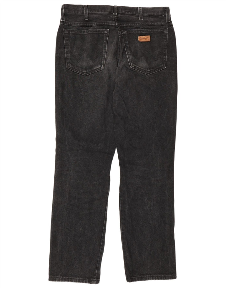 Wrangler Mens Texas Straight Jeans W33 L32 Grey Cotton