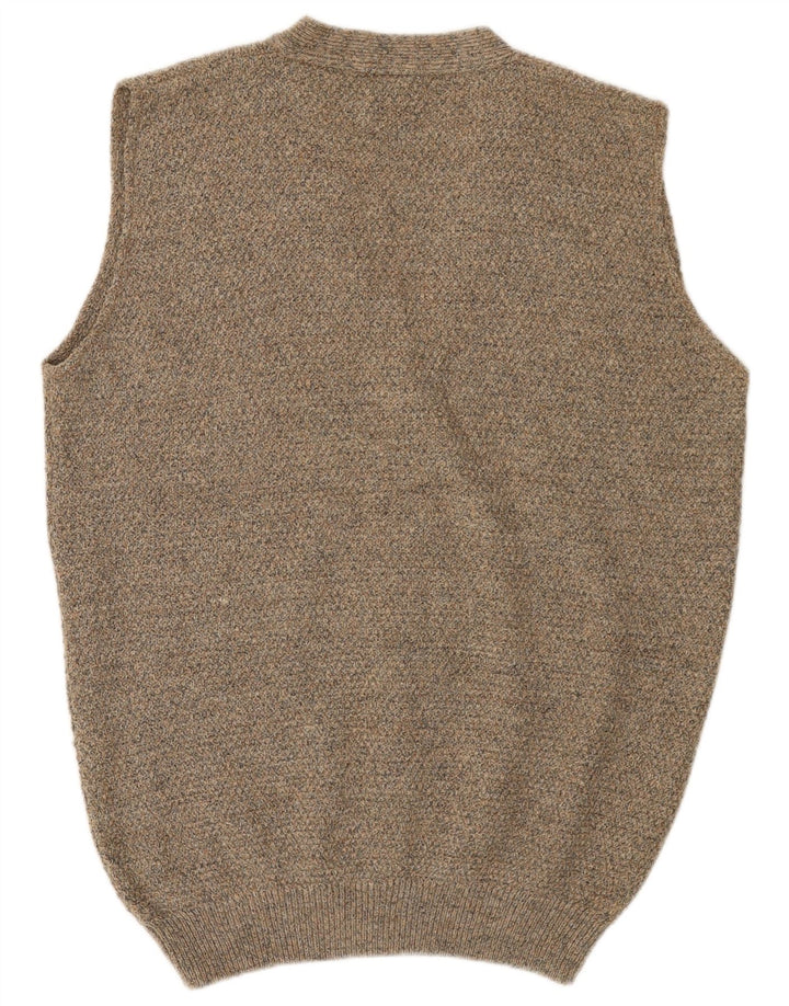 C&A Suéter tipo cárdigan sin mangas para hombre, holgado, IT 46, acrílico gris pequeño