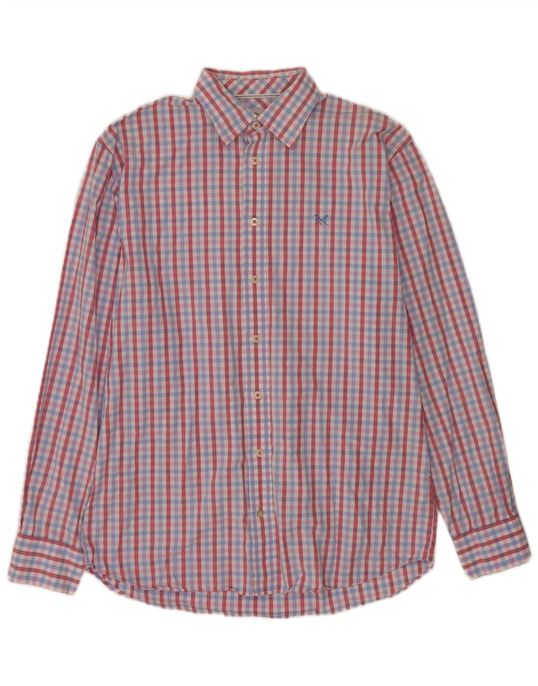 Crew Clothing Camisa de corte clásico para hombre Algodón a cuadros multicolor mediano
