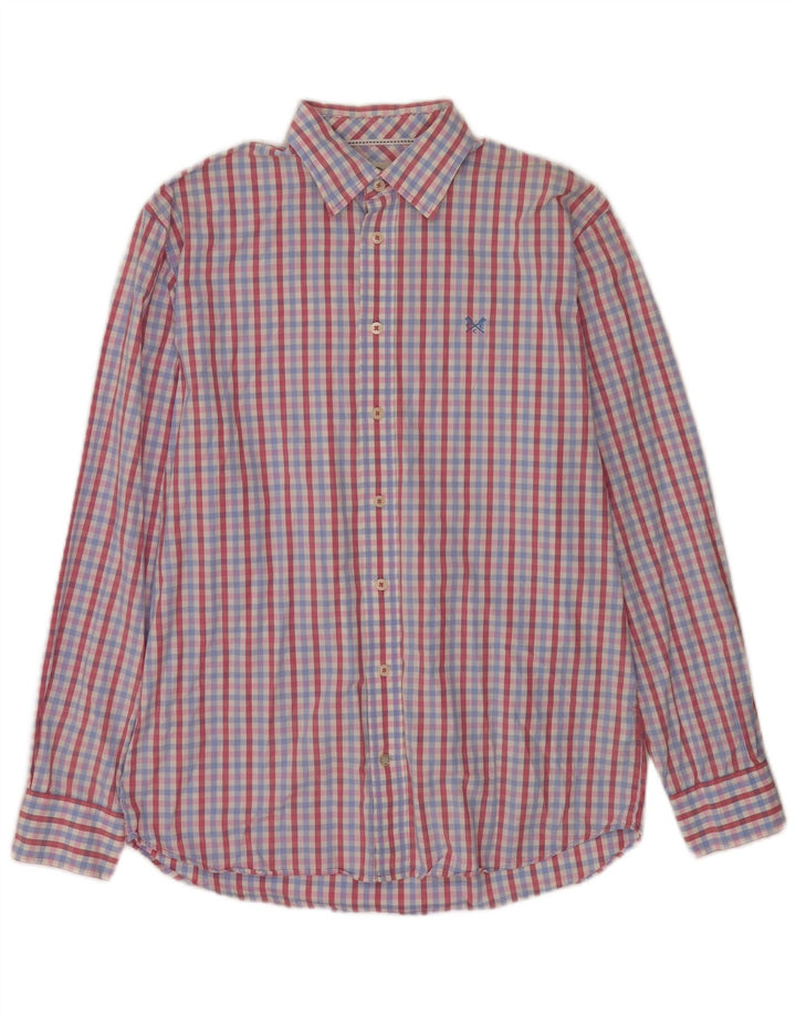 Crew Clothing Camisa de corte clásico para hombre Algodón a cuadros multicolor mediano