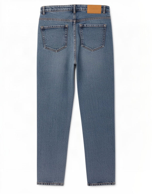 Zara Vaqueros Cónicos Para Mujer EU 36 XS W26 L26 Algodón Azul