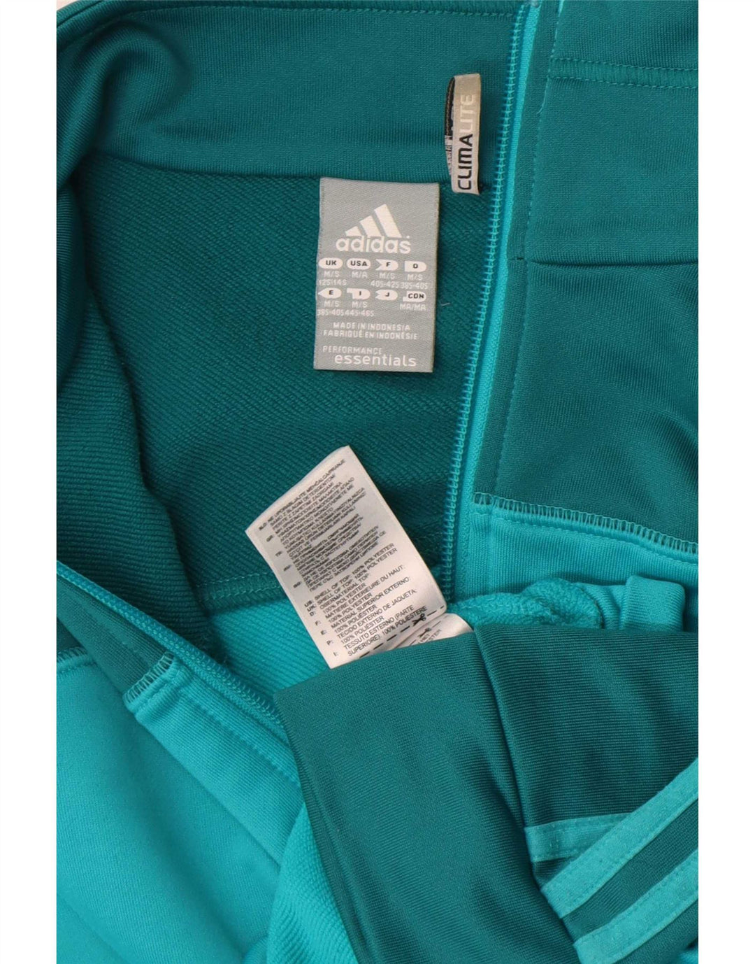 Adidas Mujer Climalite Chándal Top Chaqueta Reino Unido 12/14 Verde Medio