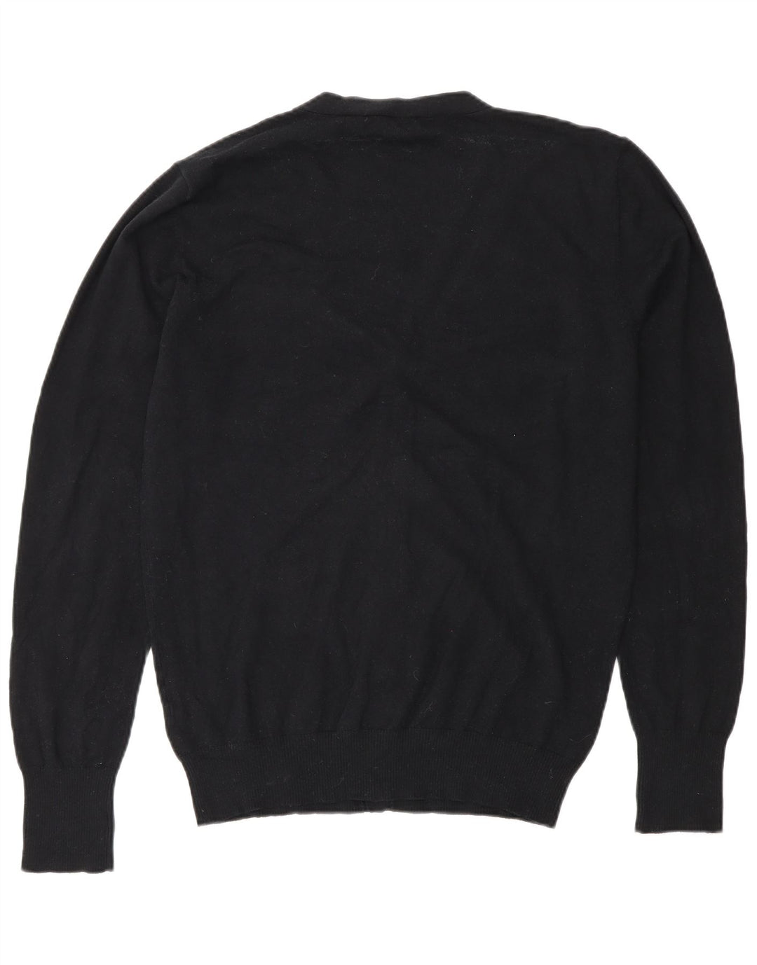 Diesel Hombre Cárdigan Suéter Grande Algodón Negro