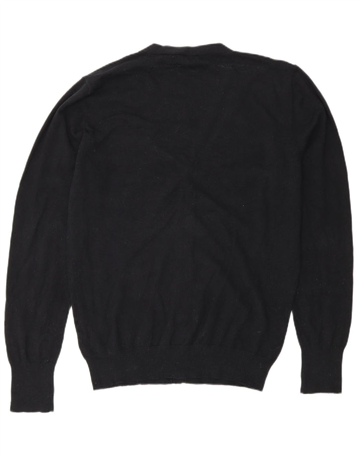 Diesel Hombre Cárdigan Suéter Grande Algodón Negro
