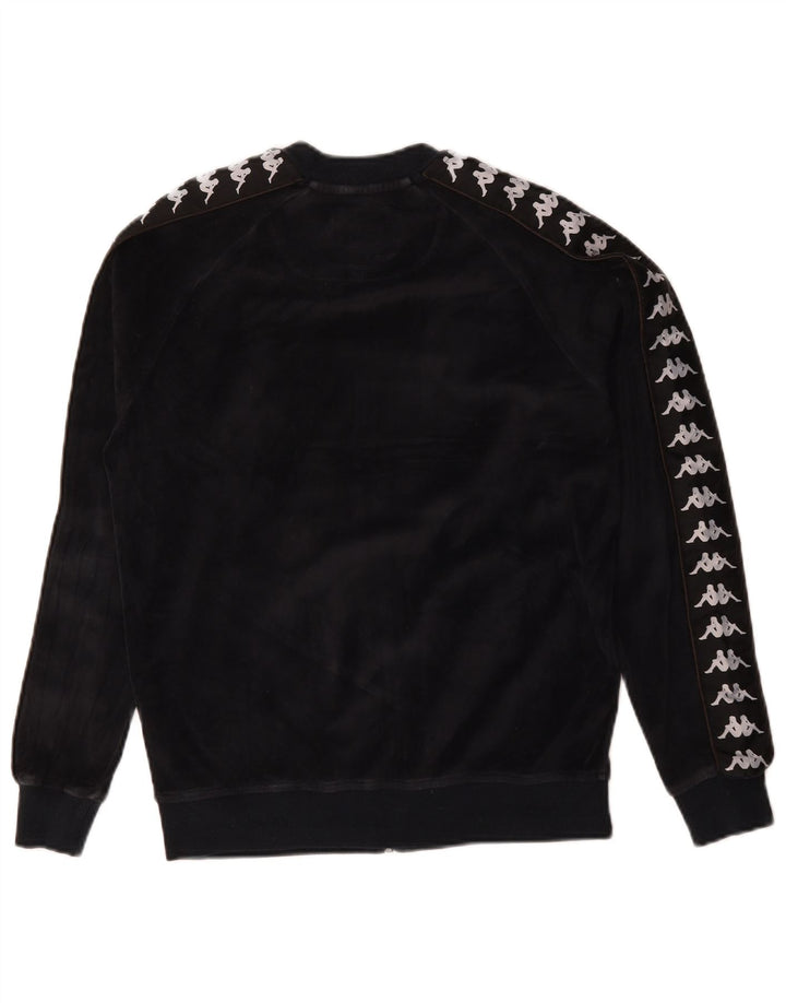 Kappa Chaqueta de Chándal con Gráfico Extragrande para Mujer UK 40 Mediano Negro