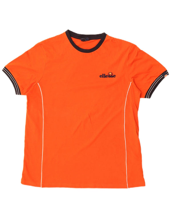 Ellesse - Camiseta para hombre, talla grande, color naranja, algodón