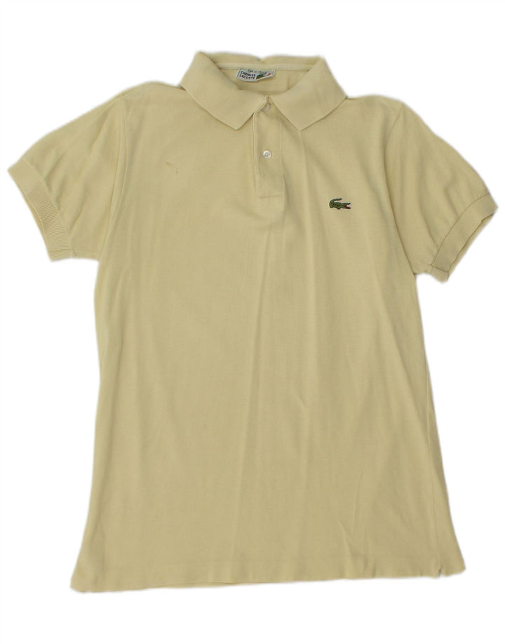 LACOSTE Polo para hombre talla 3 pequeño algodón amarillo