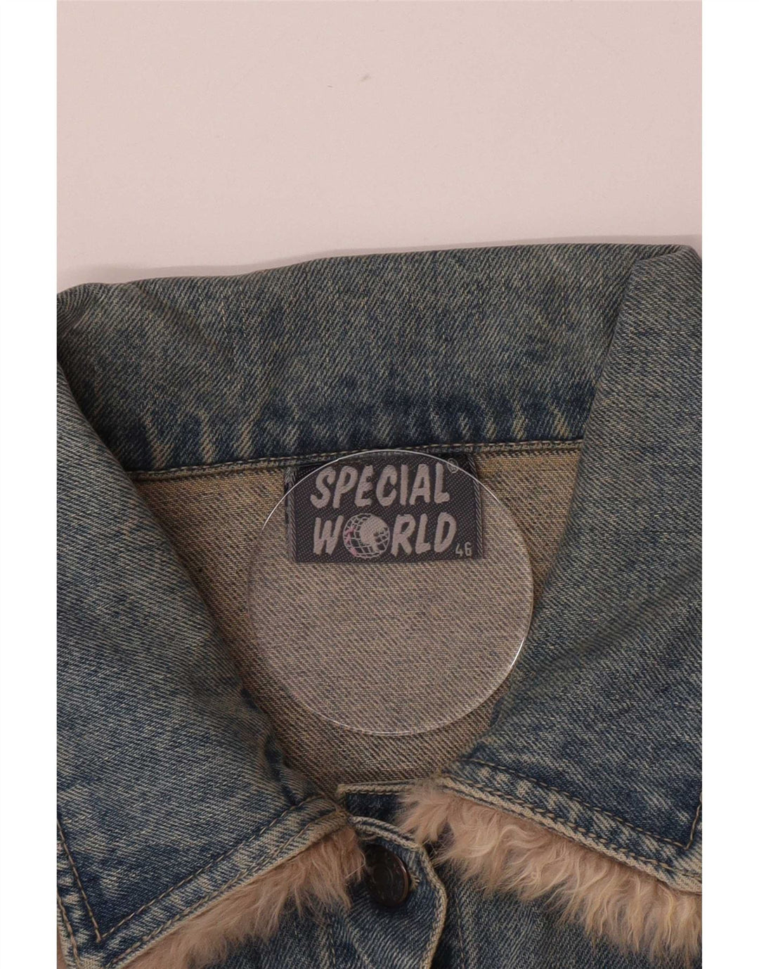 Chaqueta vaquera extragrande vintage para mujer IT 46 Algodón azul grande