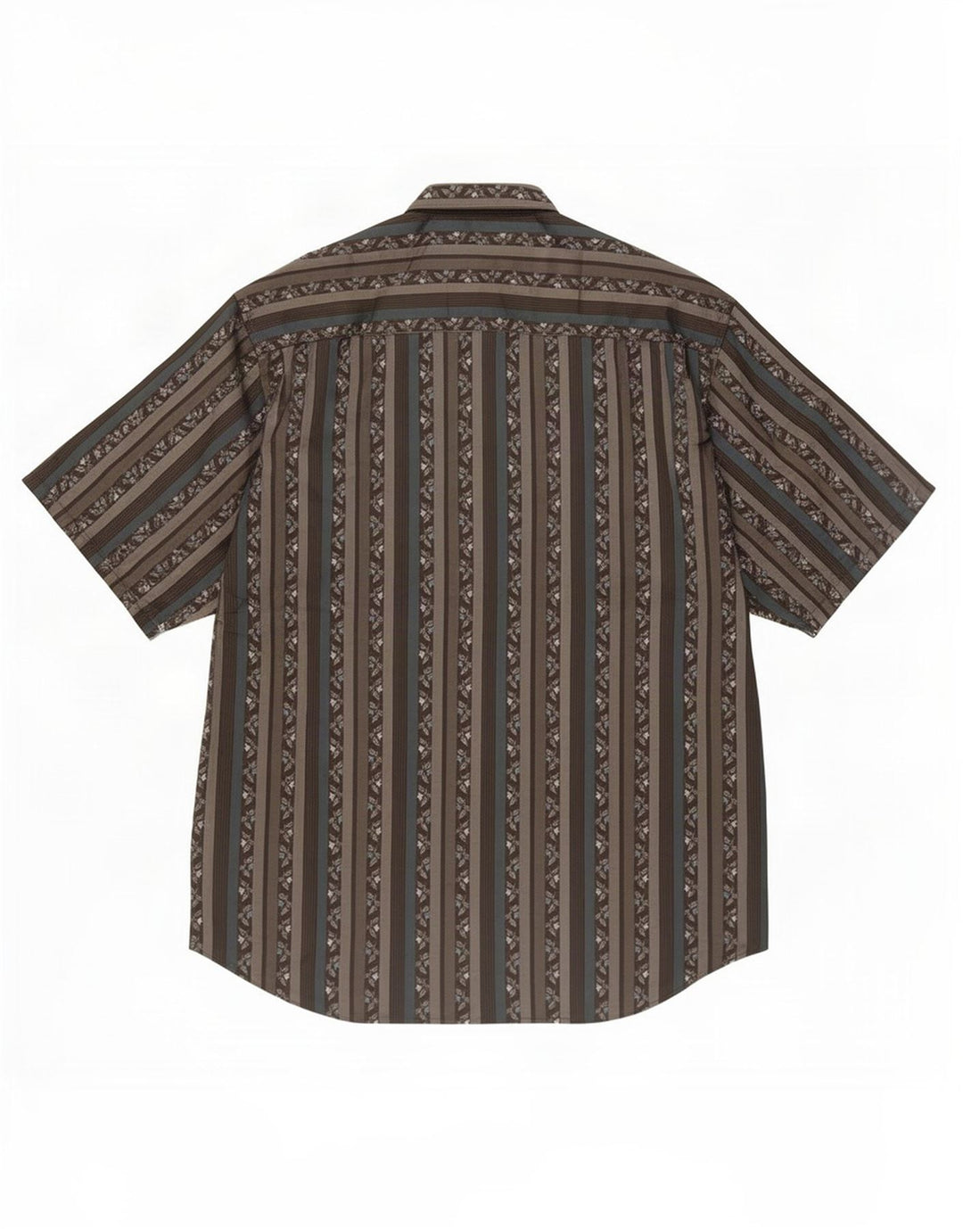 Camisa vintage de manga corta para hombre Poliéster a rayas negras medianas