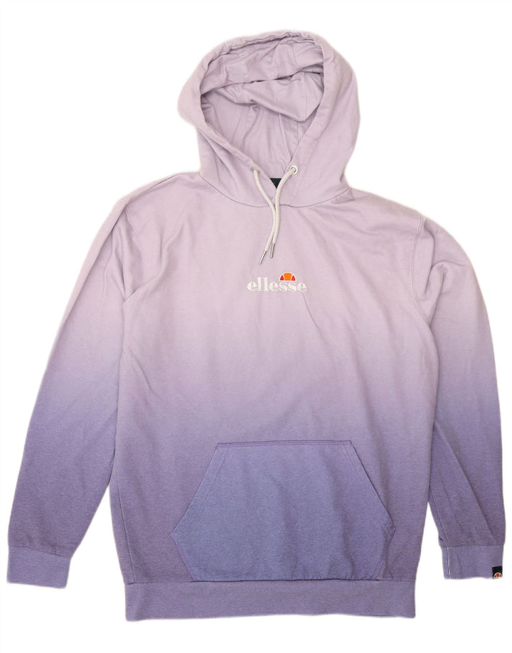 Ellesse Hombre Sudadera Con Capucha Gráfica Jersey Poliéster Tie Dye Morado Medio