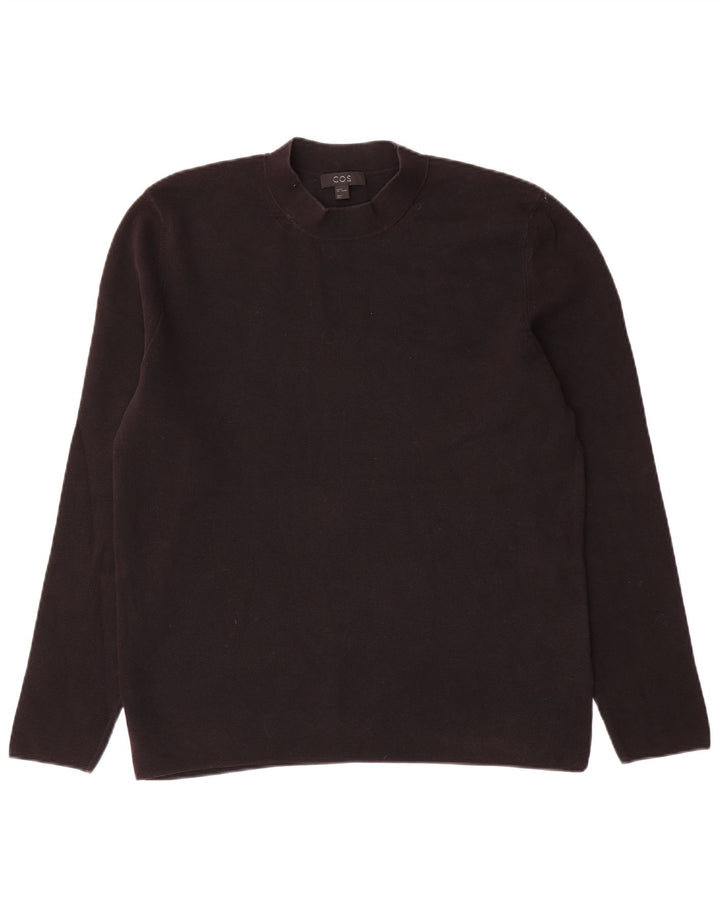Cos Suéter tipo jersey con cuello alto para mujer Reino Unido 14 Algodón negro mediano