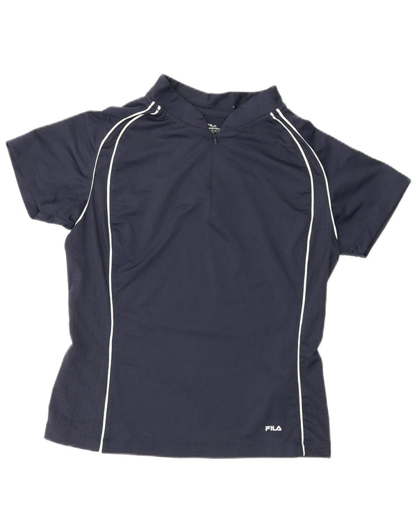FILA Camiseta para mujer Top UK 12 Medium Azul marino Poliéster