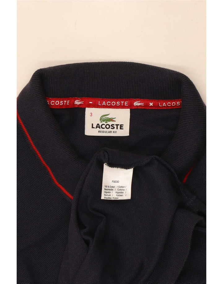 Lacoste Polo de ajuste regular para hombre talla 3 pequeño algodón azul marino