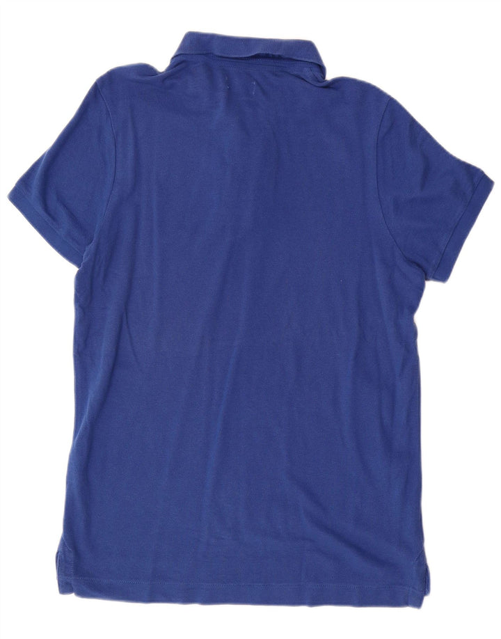 Benetton Polo Hombre Azul Medio Algodón