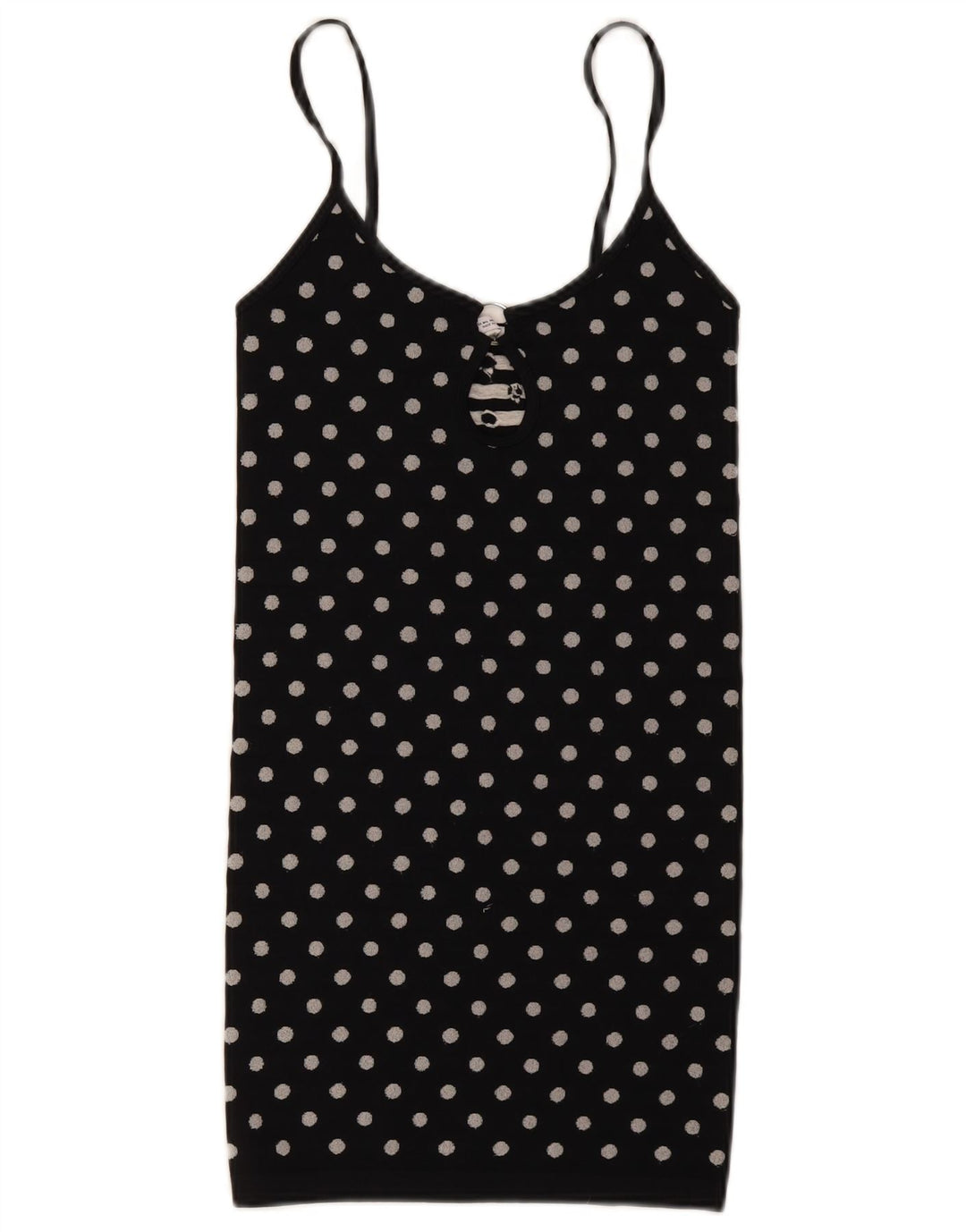 Zara Mujer Cami Top UK 40 Mediano Lunares Negros