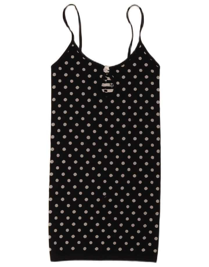 Zara Mujer Cami Top UK 40 Mediano Lunares Negros