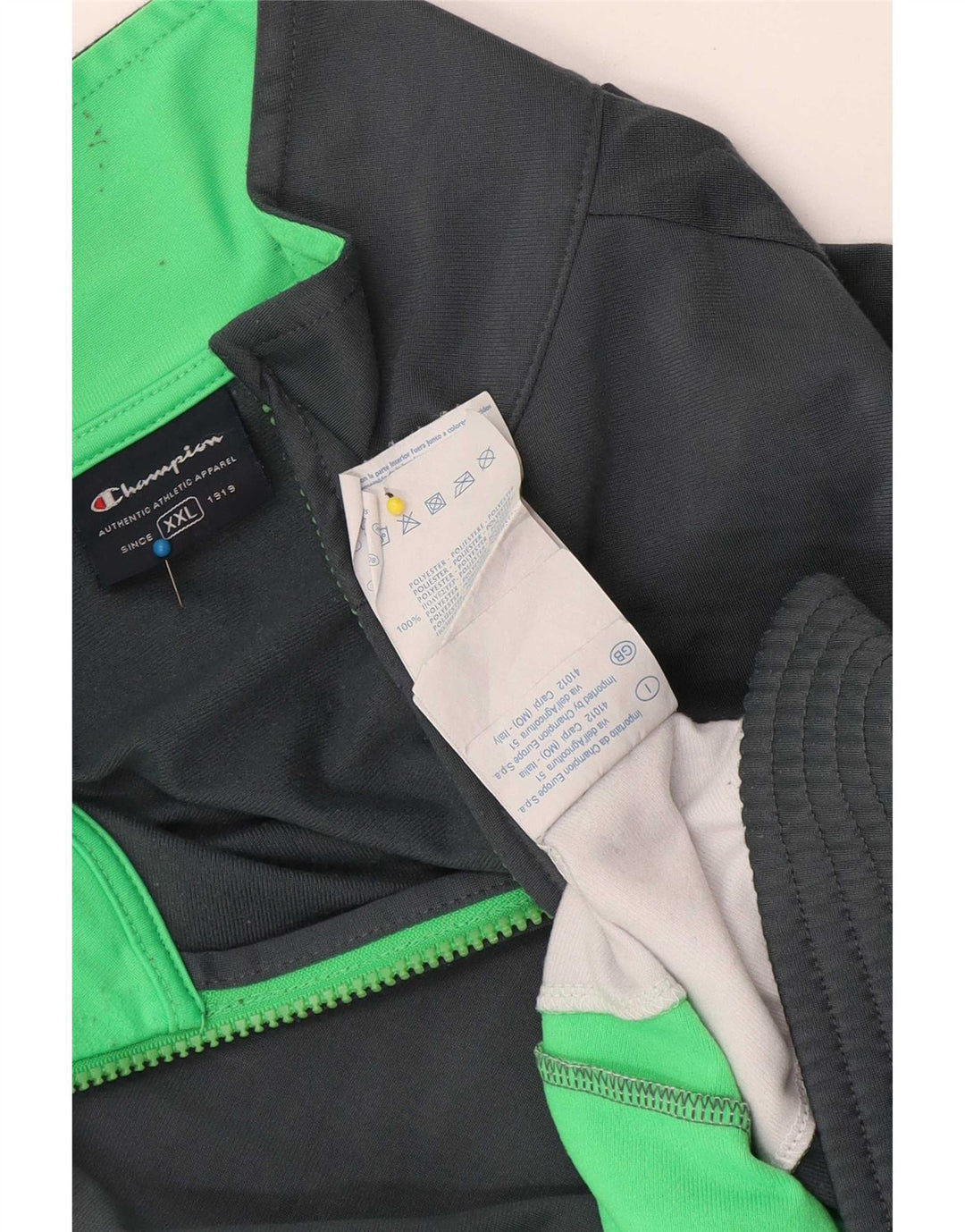 Champion Chaqueta de chándal para hombre 2XL Gris Colorblock Poliéster